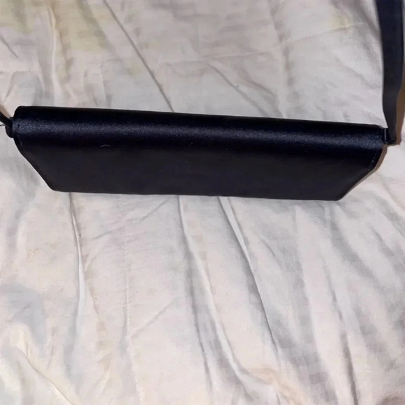 Vintage Vanessa Small blue black Evening Bag Clutch Shoulder Removable Strap - Picture 5 of 5